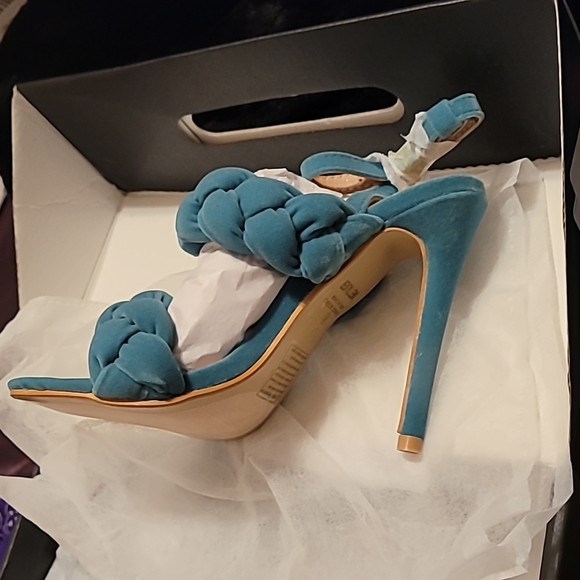 HEELED 👠 SANDALS-BLUE - VARIOUS SIZES - Picture 6 of 16